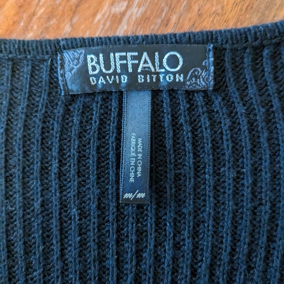 Buffalo David Button Black Sweater size M - Picture 8 of 10